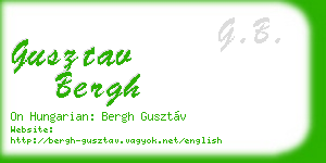 gusztav bergh business card
